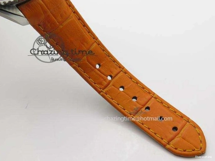 0313 Reliable Planet Ocean Professional SS V6F 37mm Ladies Orange Bezel On Orange Leather Strap A 8255